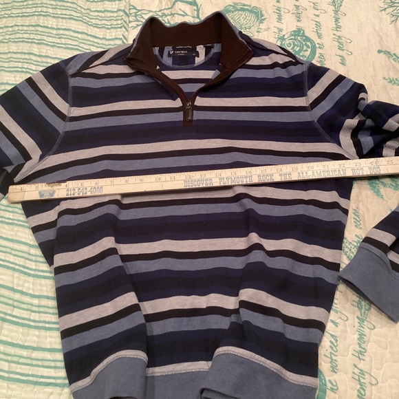 Cremieux, Supima cotton, blue striped - Picture 1 of 4